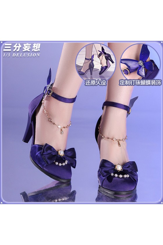 1/3 Delusion Honkai Star Rail HSR Castorice Purple Cosplay Shoes